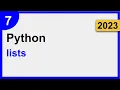7 Lists Python for Complete Beginners