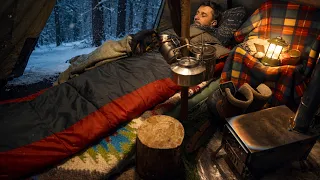Winter Camping in Deep Snow | A Man and His Dog