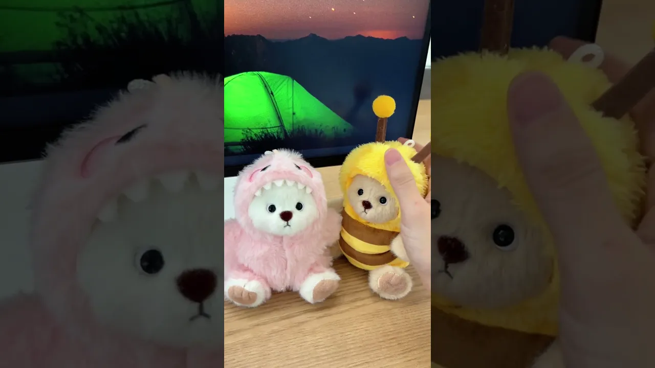 Teddy Bear & Pink Dinosaur Jumpsuit - 6 Inches