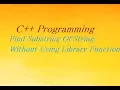 C Program to Find Substring in String