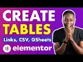 Create Custom Elementor Tables Import CSV Tables and Google Sheets with Premium Addons