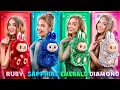 Lagu Poor Ruby vs Rich Emerald vs Giga Rich Sapphire vs Ultra Rich Diamond! Jewellery Students at School