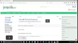 How do you initialize an ArrayList - javapedia net
