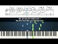 Sufjan Stevens - Mystery of Love - Piano Tutorial with Sheet Music