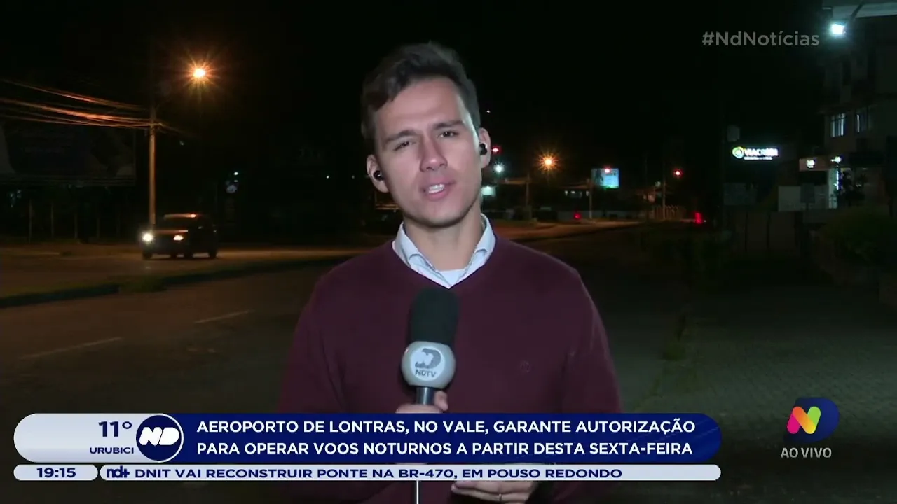 Aeroporto de Lontras recebe autorização para operar voos noturnos