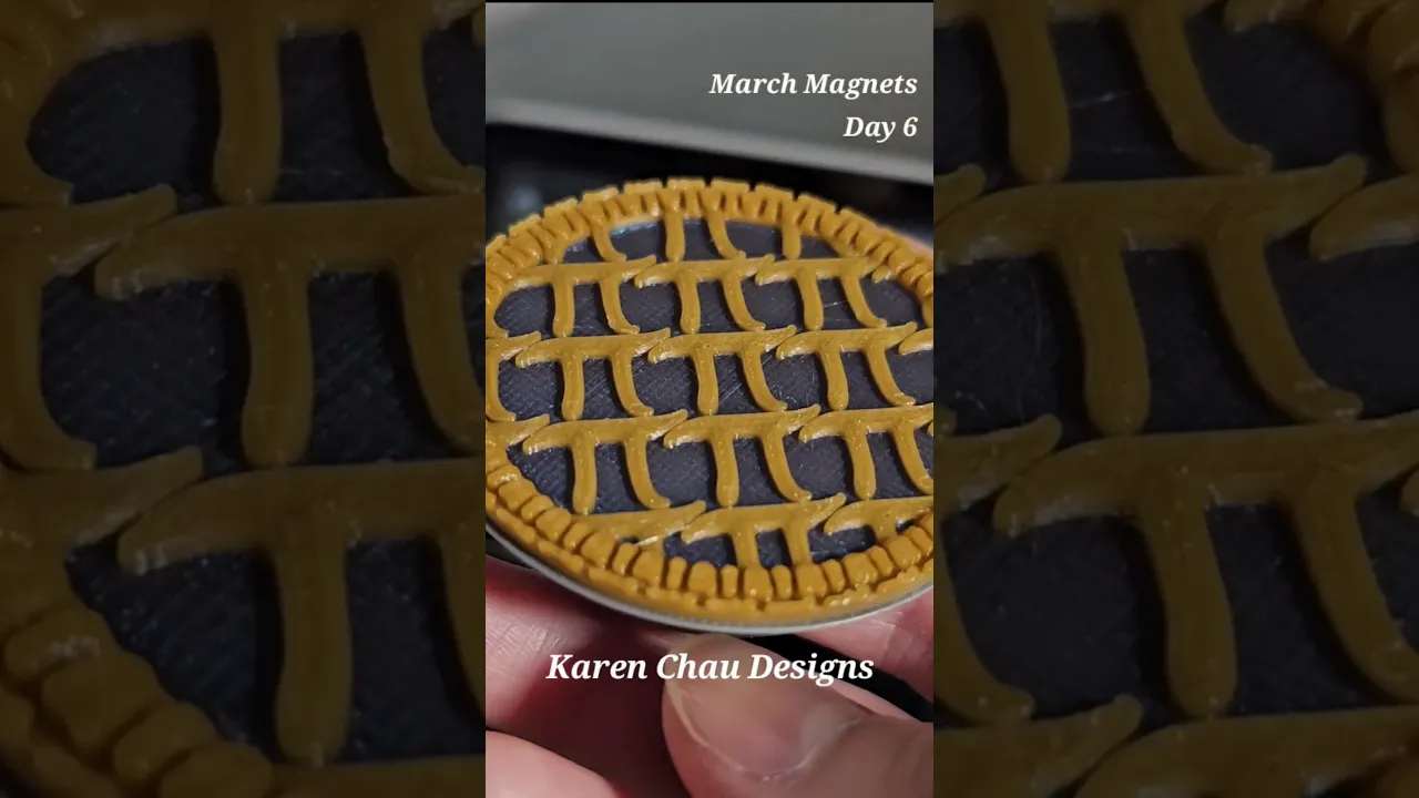 March Magnets - Day 6 #marchmagnets | Lattice pie with pi symbols