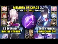 E0 Evernight Carry \u0026 E0 Hysilens Carry W/ Cyrene (3 Stars) Memory Of Chaos 12 Honkai Star Rail 3.7