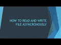 Read and Write File Asynchronously in Node js - Lecture 05 Hindi and English
