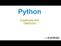 p - 17 Constructor and Destructor in python