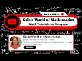Unlock Math Mastery with Cole s World of Mathematics