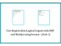 User Registration Login Logout with PHP and MySQLi using Session - Part