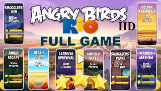 Angry Birds Rio Full Game All 3 Stars All Levels Complete FULL HD 