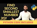 Find Second Smallest Number in List Python Python Interview Questions