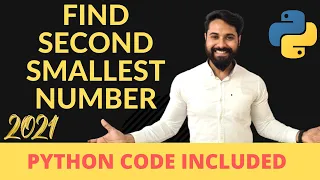 Find Second Smallest Number in List Python Python Interview Questions