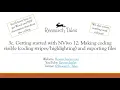 QDA Software NVivo 12 Getting started 3c Making coding visible and exporting coded files