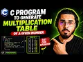 Multiplication Table Program in C C Programming for Beginners