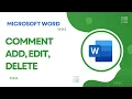 Learn MS Word in Nepali 7 Add Edit Delete Comment