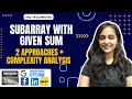 Subarray With Given Sum Must Do Interview Questions Geeks For Geeks SDE