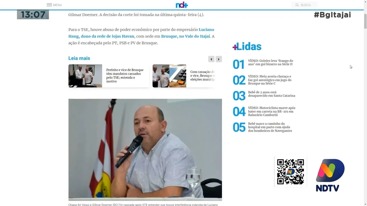 Prefeito e Vice de Brusque deixam a prefeitura, quadrilha é presa suspeita de aplicar golpes