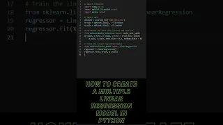 Multiple linear regression model in python