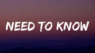 Download Doja Cat - Need To Know (Lyrics) MP3