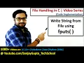 How to store strings into files using fputs in c programming by Sanjay Gupta