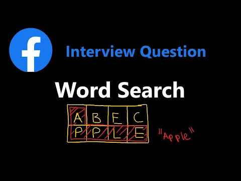 Word Search - Backtracking - Leetcode 79 - Python - YouTube thumbnail