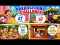 Prepositions Challenge for Kids Learn English Prepositions with Pictures AT BY IN UNDER