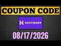 Hostinger Coupon Code August 2026 - Hostinger Discount Code Promo Code