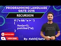 Programming Language GATE-2015 Problem Solution