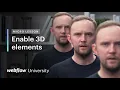 Enable 3D elements in Webflow Micro Lesson