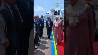 KagameInauguration2024 President Samia Suluhu Hassan Of Tanzania Arrives In Rwanda 