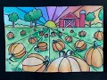 How to Draw a Pumpkin Patch