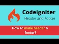 Header and Footer - CodeIgniter 3 Tutorial