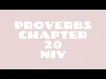 Proverbs 20 NIV Read by a Black Woman Spoken Word Style Bible Noir