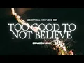 Download Lagu Too Good To Not Believe (Lyric Video) - Brandon Lake