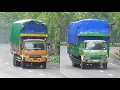 Hino Isuzu Fuso 10-Wheel Trucks, Container Trucks and Heavy Load Trucks on Uphill Roads