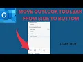 How to Move Outlook Navigation Toolbar from Side to Bottom