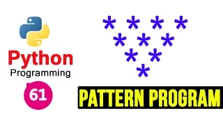 Python Pattern Programs Printing Stars in Reverse Pyramid Shape