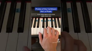 He S A Pirate Easy Piano Tutorial 