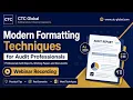 Modern Formatting Techniques For Audit Professionals