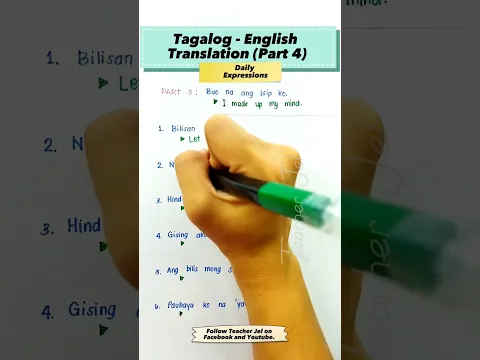 Download MP3 Tagalog to English Translation Daily Expressions Vocabulary #english #tagalogtoenglish #translation