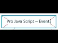 Pro Javascript Events