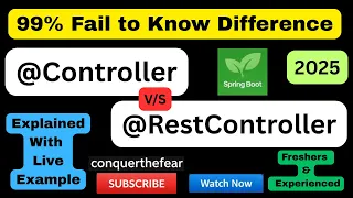 Spring Boot tutorial Controller vs RestController Explained with Example Spring Boot REST API