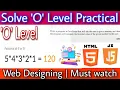 O Level Practical paper Solution M2R5 1 Print Factorial Number using Javascript and HTML