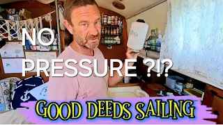 NO PRESSURE in boat water system.