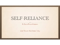 Self-Reliance an essay by Ralph Waldo Emerson