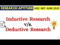 Inductive Deductive Research Research Aptitude UGC NET EXAM