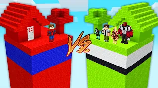 BATALHA de CHUNK de HOMEM ARANHA vs BEN 10 no Minecraft!