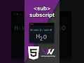 HTML sub Tag Explained Subscript Text in HTML